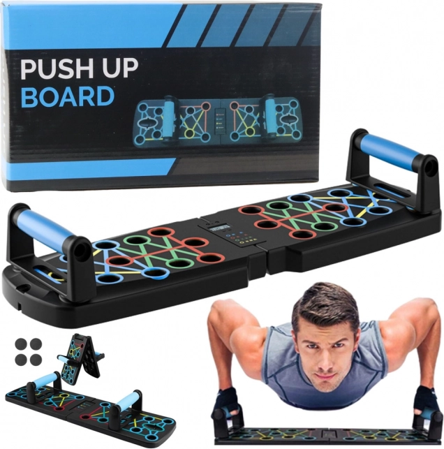 Folding Push-Up Board 14-in-1 with Non-Slip Handles