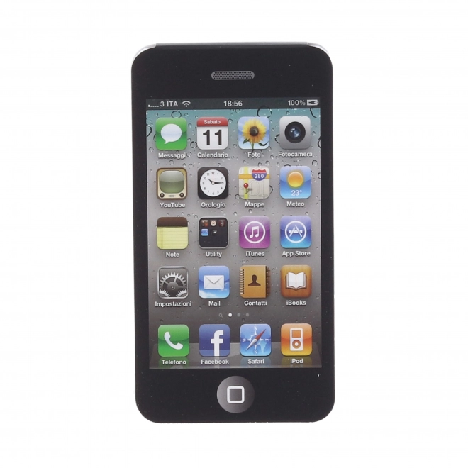 Gelijnd notitieboekje in de vorm van een iPhone
