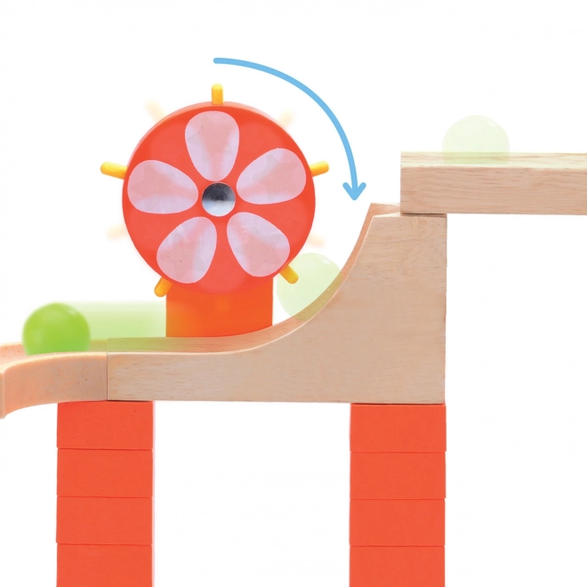 Houten Knikkerbaan Wonder Trix Track: Fonkelend en Roltjes