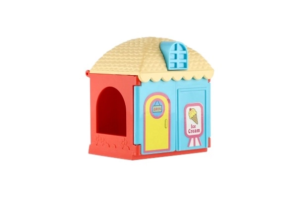 Plastic huisje met huisdier