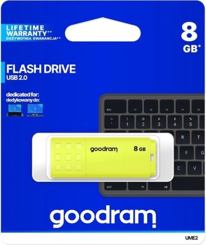 USB-Flash-Disk GOODRAM UME2 8GB USB 2.0 Gelb
