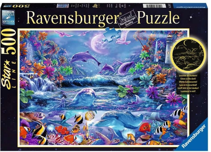 RAVENSBURGER Glow-in-the-Dark Puzzle – Magical World, 500 Pieces