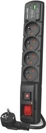 Stekkerdoos met USB A+C 3 m 4× 230 V PD3.0 QC zwart