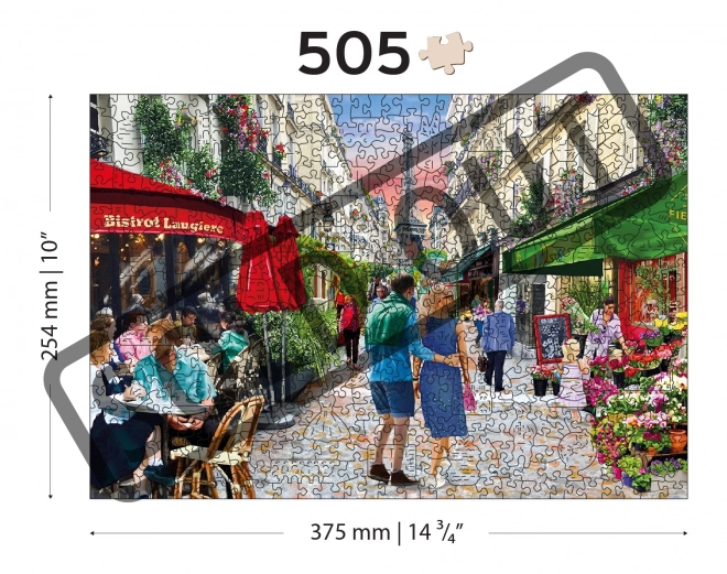 Wooden City Houten Puzzel Parijs Bistro 2-in-1, 505 Stukken EKO