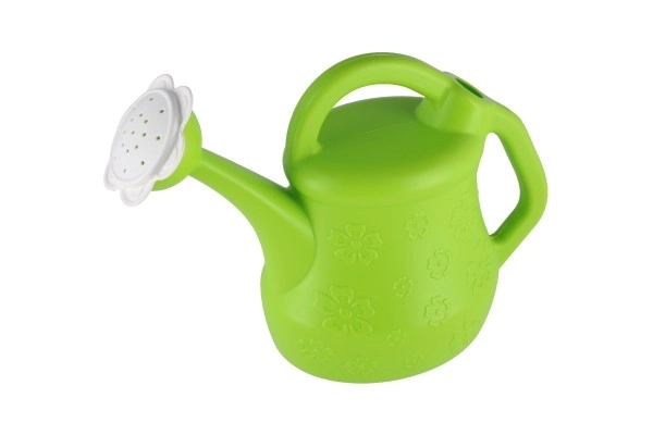 Plastic gieter met bloemenpatroon