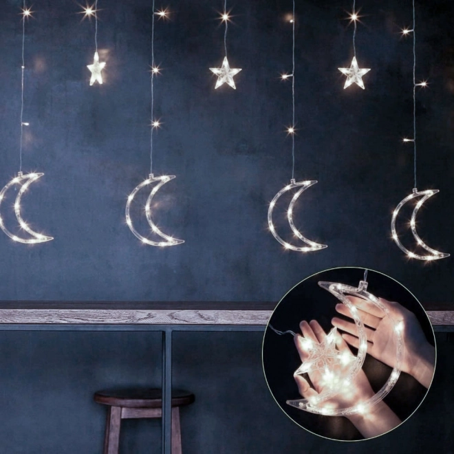 Decoratieve LED-lichten in de vorm van de maan en sterren