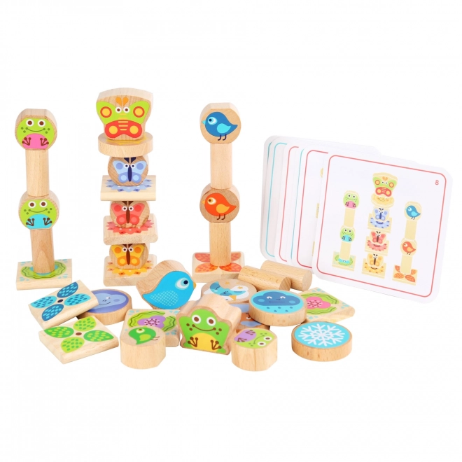 Lucy & Leo Kleine Vrienden - houten balansspel met voorbeelden 33 delen