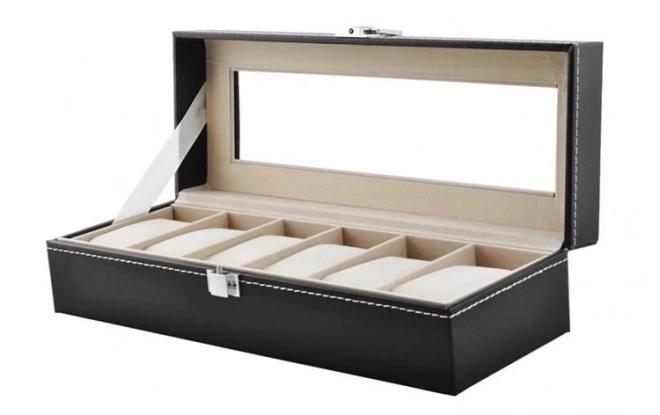 Watch And Jewelry Organizer With 6 Compartments