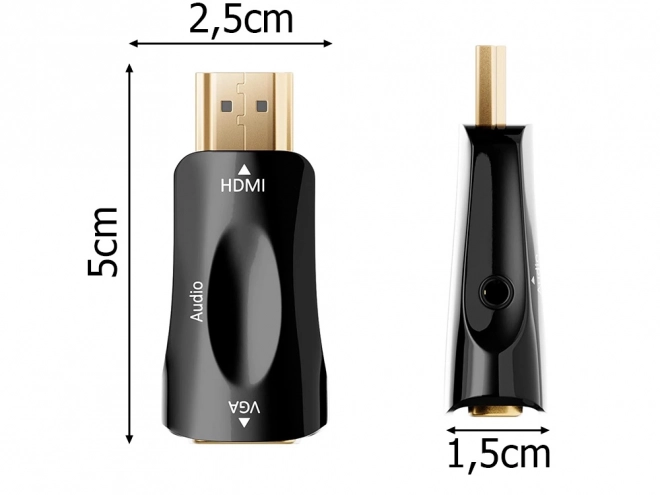 Converter van HDMI naar VGA met audio-uitgang