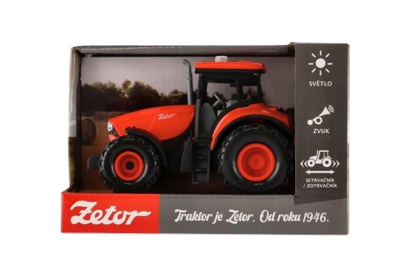 Rode Zetor tractor op traagheidsmotor met licht- en geluidseffecten
