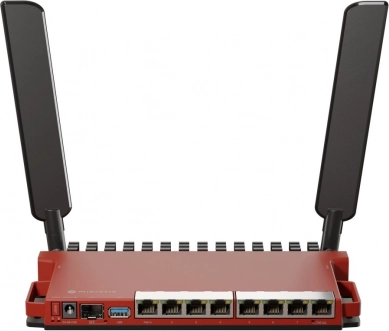 Wi‑Fi 6 router with external antennas and rich connectivity