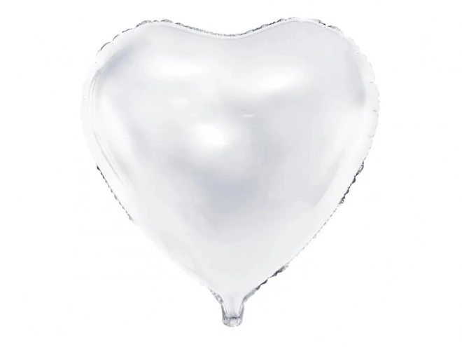 Folieballon hart wit 45 cm
