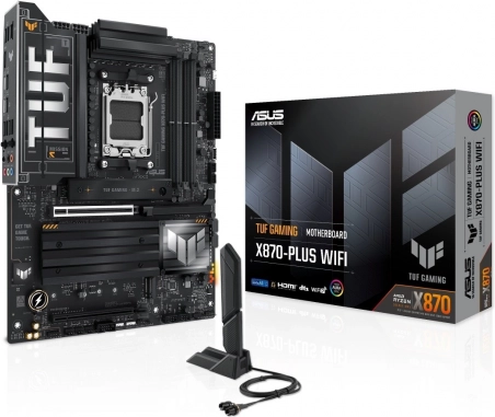 ASUS TUF Gaming X870-PLUS WIFI – carte mère AM5 avec DDR5, HDMI et USB‑C