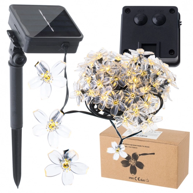 Zonnebloem Tuinverlichting 7m 50LED warm wit