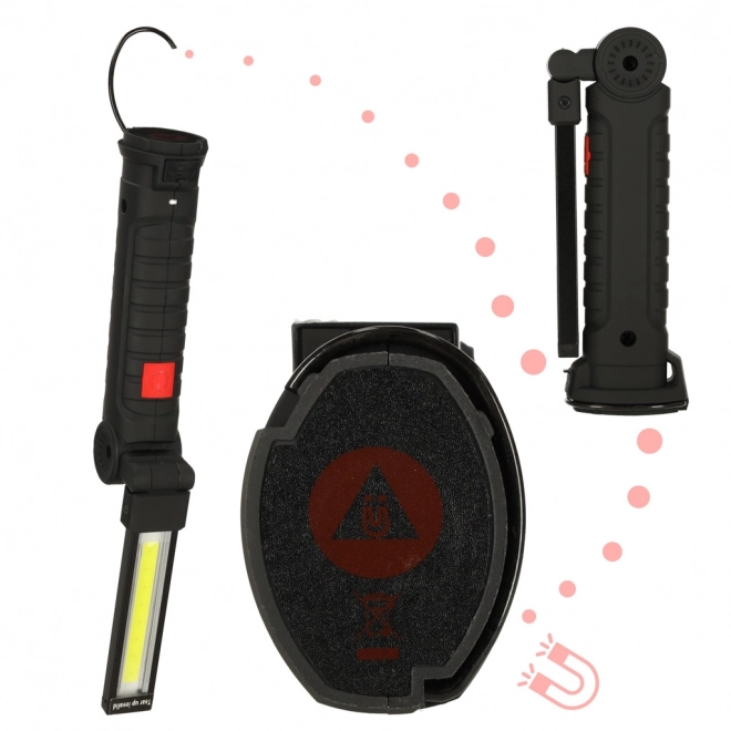 USB werk LED zaklamp met magneet en accu
