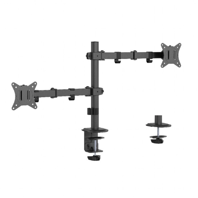 Adjustable Double Monitor Desk Mount