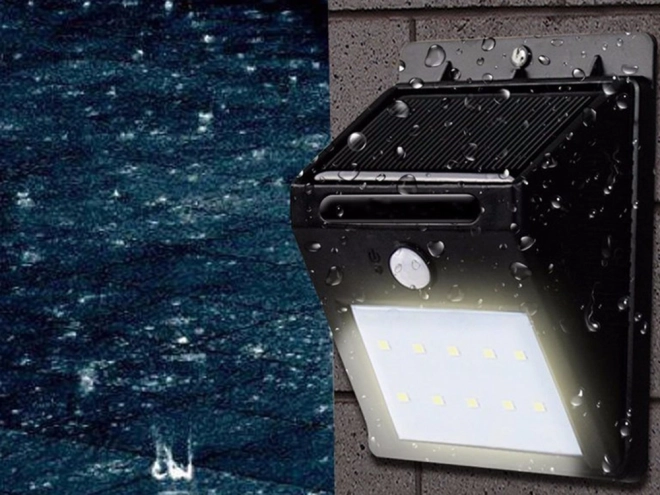 Lumière solaire extérieure avec capteur de mouvement
