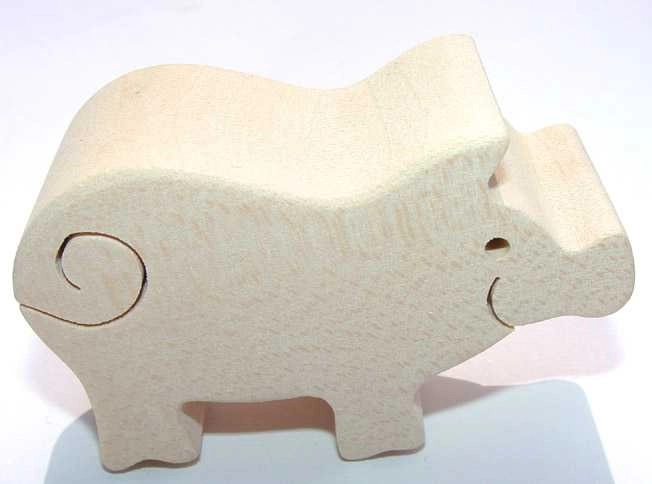 Fauna Holzschweinchen aus Massivholz
