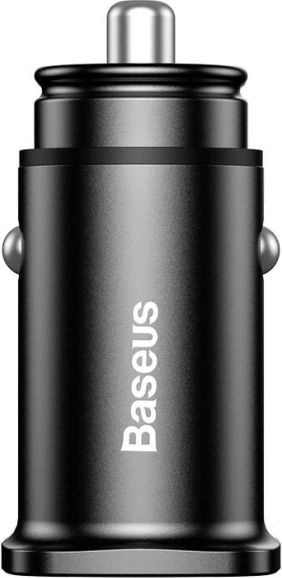 Baseus Autoadapter 2×USB 30 W mit Schnellladen QC 3.0 (schwarz)