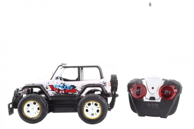 Wit terreinwagen met afstandsbediening 1:16