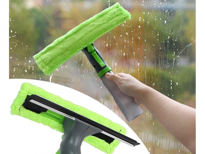 3-in-1 Glass and Mirror Cleaner with Microfiber Squeegee