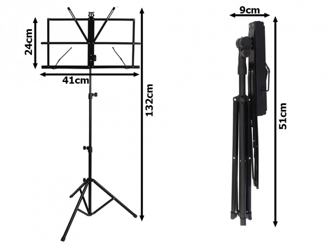Notenständer mit verstellbarer klappbarer Konstruktion 130 cm