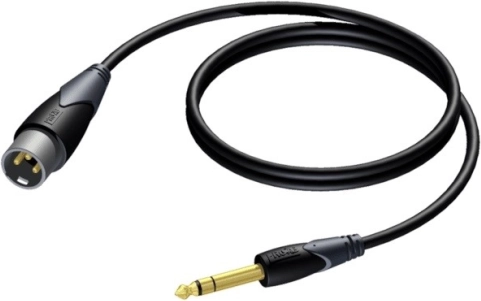 XLR (male) to 6.3 mm stereo jack (male) patch cable 1.5 m