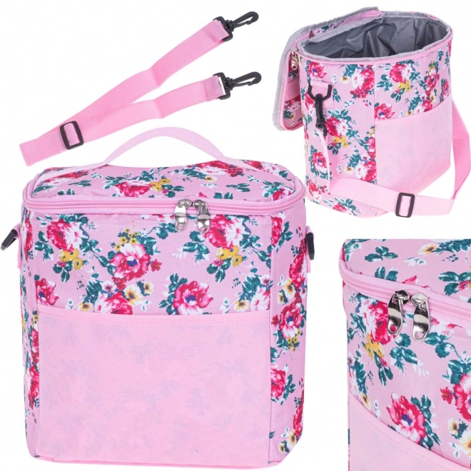 Geïsoleerde tas met bloemenpatroon 11L roze