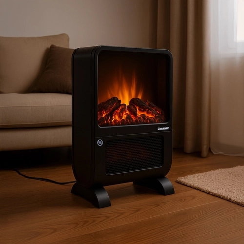 Instant heat and a cozy fireplace effect