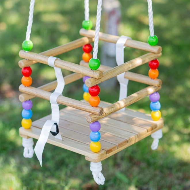 Bigjigs Toys Balançoire en bois avec perles