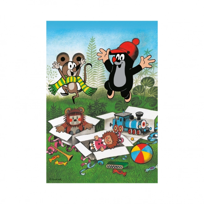 Puzzle 2v1 Krtek se réjouit - 2 x 48 pièces