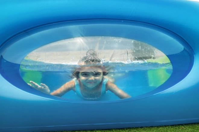 Aufblasbarer Pool mit Fenstern für Kinder - 168 cm x 168 cm x 56 cm