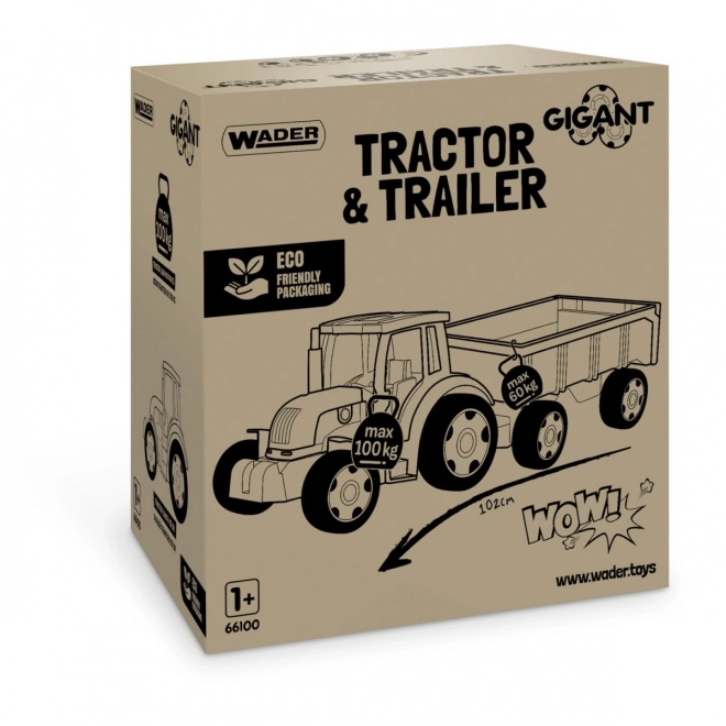 Tractor met aanhanger Gigant 120 cm