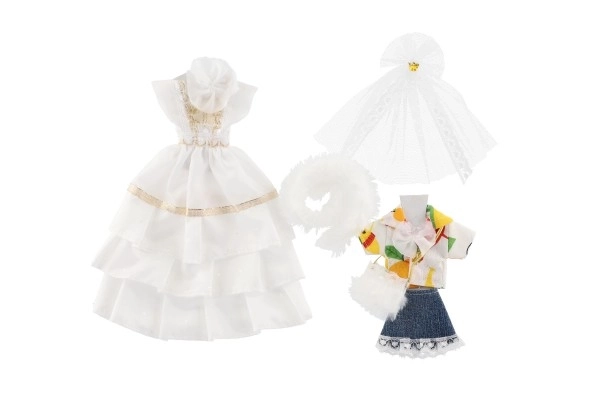 Kleding met accessoires voor poppen 2 stuks
