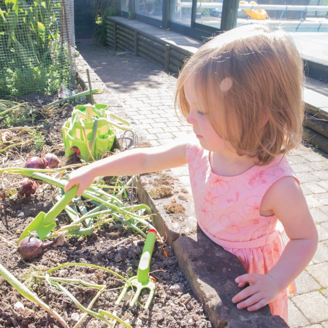 Tuinset gereedschap kunststof groen