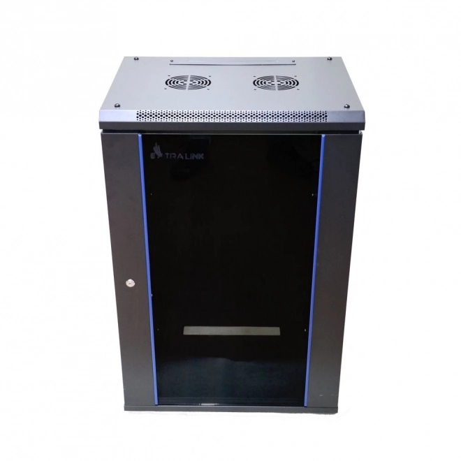 Black Wall-Mounted Rack Cabinet 18U 600x600mm