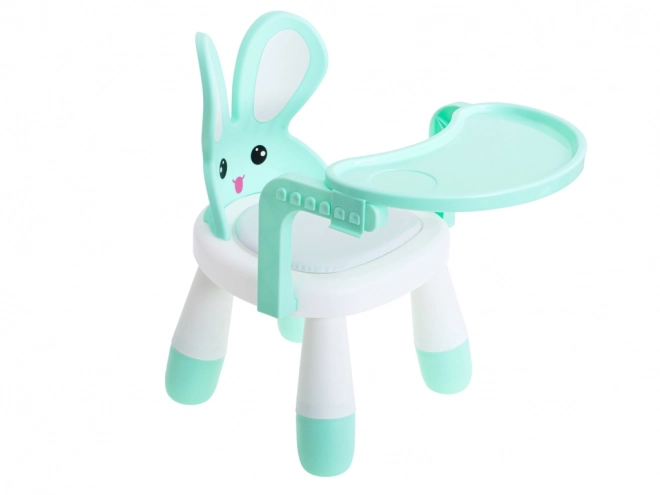 Krukje voor eten en spelen met tafel turquoise