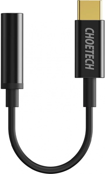 Choetech AUX003 Adapter USB‑C auf 3,5‑mm‑Audioanschluss (schwarz)