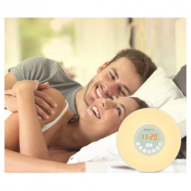 Farbenfroher Wecker DecoTech mit Sonnenaufgangssimulation