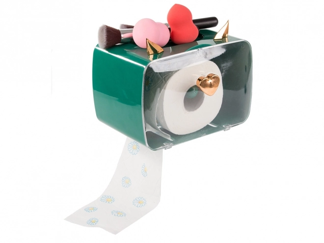 Organizer für Toilettenpapier mit Handyhalter