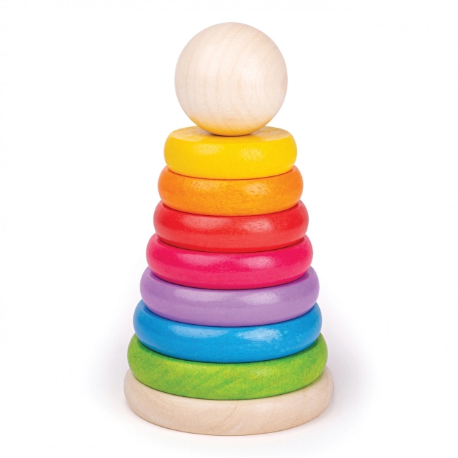 Houten stapelspeelgoed regenboog voor kinderen
