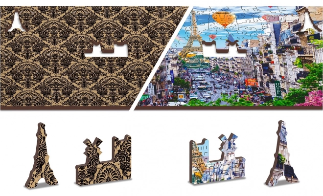 Houten puzzel druk Parijs 2-in-1