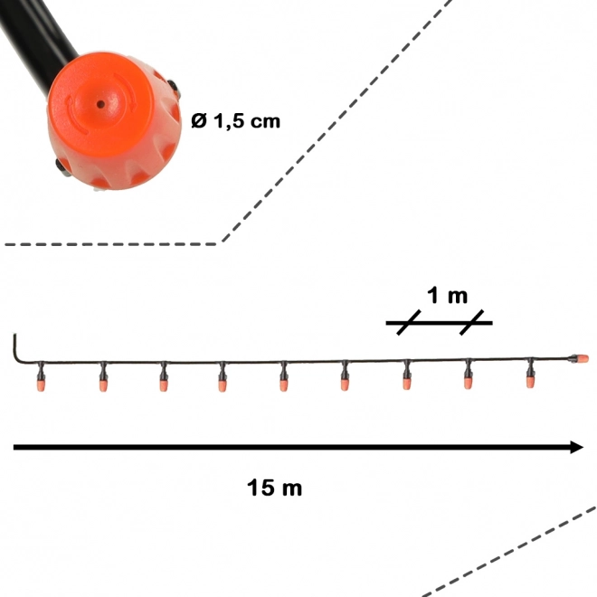 Garden Misting Curtain Spray System 15m