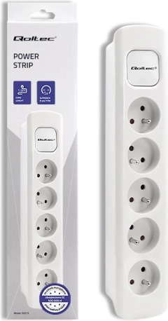 Stroomverdeler met 5 stopcontacten Wit