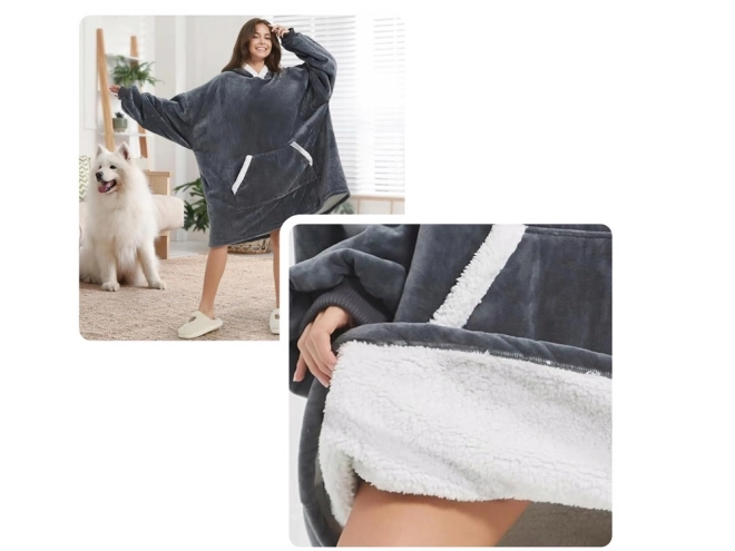 Warme oversized hoodie met capuchon