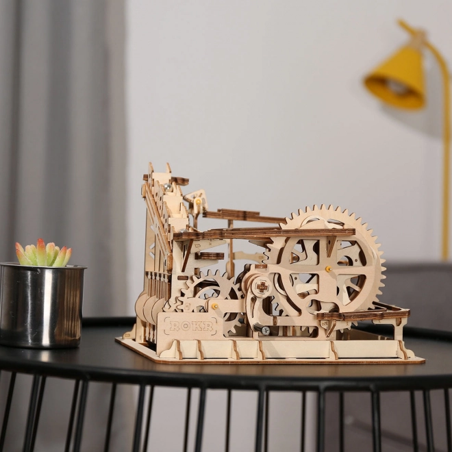 Houten 3D-puzzel Rokr Knikkerbaan Parkour