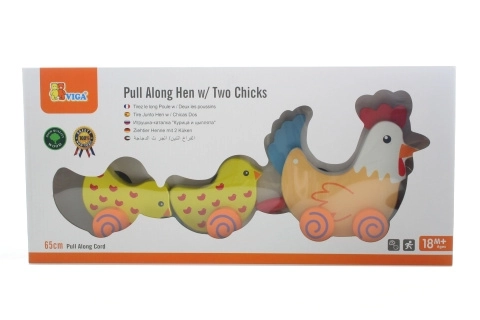 Viga poule à tirer avec poussins 36 cm