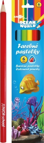 Kleurpotloden Ocean World driehoekig 6 stuks