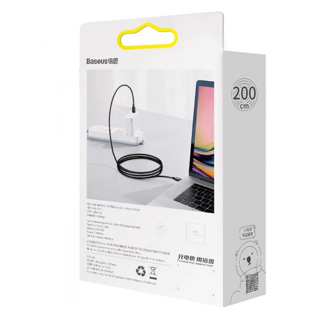 Kabel Baseus Superior Series USB-C naar USB-C, 100W, 2m (zwart)