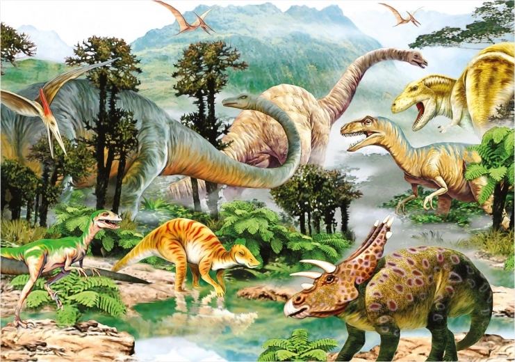 Dino Puzzle – Life of Dinosaurs 100 XL Pieces